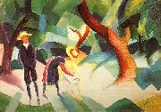 August Macke Children with Goat oil painting artist